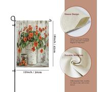Drapeaux de jardin à fleurs de capucine de printemps 30,5 x 45,7 cm double face pour extérieur, ferme, fleurs rustiques, drapeaux verticaux standard en toile pour maison, campagne, cour, arrière-cour