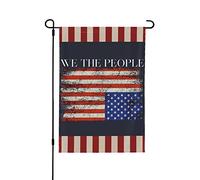 Drapeaux De Jardin À L'Envers, Américain Nous Le Peuple Décorations Treer Drapeau Résiste Aux Intempéries Pelouse Drapeaux Pour Célébrations Balcon Fête 30X45Cm