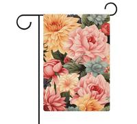 Drapeaux de jardin à motif floral 30,5 x 45,7 cm double face pour l'extérieur, drapeau de cour, drapeau floral de bienvenue, drapeaux de jardin saisonniers, décorations de vacances
