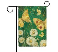 Drapeaux de jardin à motif papillon jaune 30,5 x 45,7 cm, drapeau extérieur double face, drapeau de cour d'été, drapeau floral de bienvenue, drapeaux de jardin saisonniers, décorations de vacances
