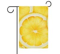 Drapeaux de jardin à motif tranche de citron 30,5 x 45,7 cm double face pour l'extérieur, drapeau de cour, drapeau floral de bienvenue, drapeaux de jardin, décorations de vacances