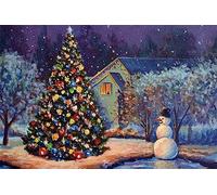 Drapeaux De Jardin A Winter Scene Of Christmas Trees Wintry Snow Drapeau Extérieur Coupe-Vent Et Étancheune Garden Flag Pour Ferme Célébrations Balcon Fête 90X150 CM