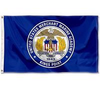 Drapeaux De Jardin Académie De La Marine Marchande Des États-Unis, Kings Point, 1943 Drapeau Extérieur Garden Flag Toutes Les Saisons Pour Balcon Fête Ferme 90X150 Cm