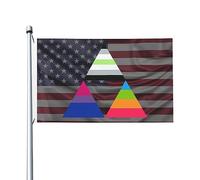 Drapeaux De Jardin Agender Bisexual Panromantic Triangle Pride Treer Drapeau Résiste Aux Intempéries Drapeau Extérieur Pour Ferme Balcon Fête Jardinage 90X150 CM