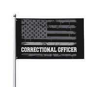 Drapeaux De Jardin Agent Correctionnel Thin Silver Line Américain Garden Flag Toutes Les Saisons Treer Drapeau Coupe-Vent Et Étancheune Drapeau Extérieur Pour Ferme Patio M