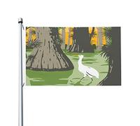 Drapeaux De Jardin Aigrettes Sous Les Mangroves Et Les Ifs Du Parc National Des Everglades Drapeau Fierté Durable Bannières Extérieure Résistant Bannière Jardins Pour Fête Défilé 90X152CM
