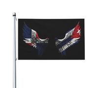 Drapeaux De Jardin Aile République Dominicaine Et Cuba Cuba Drapeaus Décoratif Imperméabiliser Bannière Jardins Decoration Bannières Extérieure Pour Défilé Fête Balcon 90X150CM