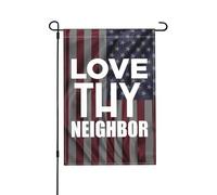 Drapeaux De Jardin Aime Ton Prochain Drapeaus Décoratif Durable Bannière Jardins Résistant Drapeau Fierté Pour Festivals Défilé Balcon 30X45CM