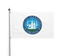 Drapeaux De Jardin Alexandrie, Virginie Résiste Aux Intempéries Bannière Extérieure Premium Drapeau Extérieur Pour Patio Balcon Fête Célébrations 90X150Cm