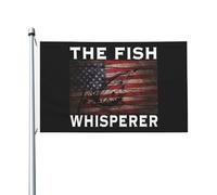 Drapeaux De Jardin Américain Des États-Unis, Le Chuchoteur De Poissons Bannière De Jardin Décoratif Drapeaux Décoratifs D'Extérieur Pour Cour Balcon Défilé 90X150 CM