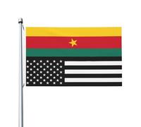 Drapeaux De Jardin Amérique Et Cameroun Bannières Extérieure Durable Drapeaus Décoratif Résistant Bannière Jardins Pour Défilé Fête Balcon 90X150CM