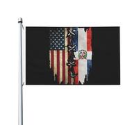 Drapeaux De Jardin Amérique République Dominicaine Bannières Extérieure Durable Drapeaus Décoratif Résistant Bannière Jardins Pour Fête Balcon Défilé 90X150CM