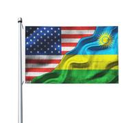 Drapeaux De Jardin Amérique Rwanda Rwandais Bannière Jardins Imperméabiliser Bannières Extérieure Durable Drapeaus Décoratif Pour Défilé Festivals Balcon 90X150CM