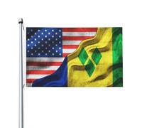 Drapeaux De Jardin Amérique Saint-Vincent-Et-Les-Grenadines Bannière Jardins Résistant Drapeau Fierté Imperméabiliser Drapeaus Décoratif Pour Défilé Fête Balcon 90X150CM