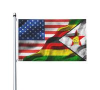 Drapeaux De Jardin Amérique Zimbabwéenne Bannière Jardins Decoration Bannières Extérieure Imperméabiliser Drapeaus Décoratif Pour Balcon Défilé Festivals 90X150CM