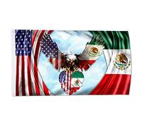 Drapeaux De Jardin Amitié Entre Les États-Unis Et Le Mexique Bannière Extérieure Drapeau Extérieur Coupe-Vent Et Étancheune Pour Ferme Jardinage 90X150 Cm