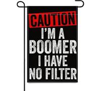 Drapeaux de jardin amusants Baby Boomer Generation - Double face - Bannières de jardin - Décoration extérieure de vacances