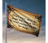 Drapeaux de jardin amusants « Don't Worry About The People God Removed Life » - Décoration de porche - Drapeaux de jardin pour printemps et été (30 x 45 cm)