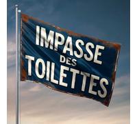 Drapeaux de jardin amusants explorant l'impasse des toilettes, décoration extérieure, patio, bar (152 x 244 cm)