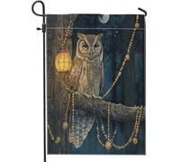 Drapeaux de jardin amusants pour Halloween - 30,5 x 45,7 cm - Double face pour l'extérieur, motif arbre de forêt magique - Drapeaux de maison en toile standard - Drapeau de maison panoramique pour