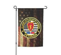 Drapeaux De Jardin Ancien Combattant De La 25E Division D'Infanterie De L'Armée Américaine Drapeau Fierté Durable Drapeaus Décoratif Résistant Bannières Extérieure Pour Fête Défilé 30X45CM