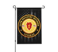 Drapeaux De Jardin Ancien Combattant De La 25E Division D'Infanterie (Tropique) Des États-Unis Bannière Jardins Résistant Bannières Extérieure Imperméabiliser Drapeaus Décoratif Pour 30X45CM
