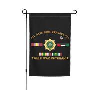 Drapeaux De Jardin Ancien Combattant De La Guerre Du Golfe, 2E Régiment De Cavalerie Américain Drapeau Fierté Decoration Drapeaus Décoratif Imperméabiliser Bannières Extérieure Pour Fête 30X45CM