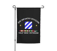 Drapeaux De Jardin Ancien Combattant De La Guerre Du Golfe, 3E Division D'Infanterie Bannière Jardins Durable Bannières Extérieure Résistant Drapeaus Décoratif Pour Fête Balcon Défilé 30X45CM