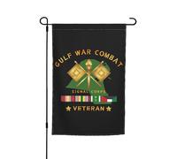 Drapeaux De Jardin Ancien Combattant De La Guerre Du Golfe, Corps Des Transmissions Drapeaus Décoratif Durable Bannières Extérieure Résistant Drapeau Fierté Pour Défilé Festivals Fête 30X45CM