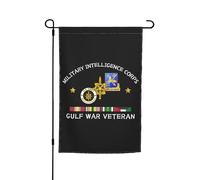 Drapeaux De Jardin Ancien Combattant De La Guerre Du Golfe, Membre Du Corps Du Renseignement Militaire Drapeau Fierté Drapeaus Décoratif Decoration Bannières Extérieure Pour 30X45CM