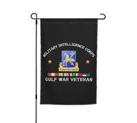 Drapeaux De Jardin Ancien Combattant De La Guerre Du Golfe, Membre Du Corps Du Renseignement Militaire Drapeau Fierté Durable Bannière Jardins Résistant Drapeaus Décoratif Pour Fête 30X45CM