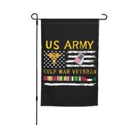 Drapeaux De Jardin Ancien Combattant De La Guerre Du Golfe, Membre Du Corps Médical Américain Drapeau Fierté Imperméabiliser Drapeaus Décoratif Decoration Bannières Extérieure Pour Fête 30X45CM