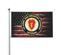 Drapeaux De Jardin Ancien Combattant De L'Armée, 25E Division D'Infanterie Bannières Extérieure Couleurs Vives Bannière De Cour Pour Balcon Carnavals Vacances 90X150 CM