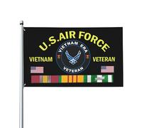Drapeaux De Jardin Ancien Combattant De L'Us Force Pendant La Guerre Du Vietnam Bannière De Cour Classique Bannière De Jardin Pour Balcon Vacances Défilé 90X150 CM