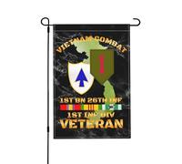Drapeaux De Jardin Ancien Combattant D'Infanterie Au Vietnam, 1Er Bataillon, 26E Régiment D'Infanterie, 1Re Division D'Infanterie Drapeaus Décoratif Durable Bannière Jardins Pour 30X45CM