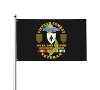 Drapeaux De Jardin Ancien Combattant D'Infanterie Au Vietnam, Au Sein Du 1Er Bataillon Du 26E Régiment D'Infanterie De La 1Re Division Drapeau Fierté Drapeaus Décoratif Decoration Pour 90X150Cm