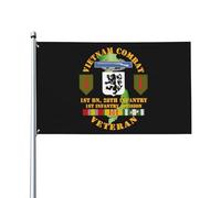 Drapeaux De Jardin Ancien Combattant D'Infanterie Au Vietnam, Au Sein Du 1Er Bataillon Du 28E Régiment D'Infanterie De La 1Re Division Drapeau Fierté Durable Drapeaus Décoratif Pour 90X150Cm