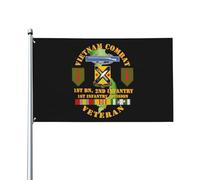 Drapeaux De Jardin Ancien Combattant D'Infanterie Au Vietnam, Au Sein Du 1Er Bataillon Du 2E Régiment D'Infanterie De La 1Re Division Drapeau Fierté Durable Drapeaus Décoratif Pour 90X150Cm