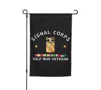 Drapeaux De Jardin Ancien Combattant Du Corps Des Transmissions De La Guerre Du Golfe Bannière Jardins Imperméabiliser Drapeau Fierté Durable Drapeaus Décoratif Pour Festivals Fête 30X45CM