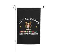 Drapeaux De Jardin Ancien Combattant Du Corps Des Transmissions De La Guerre Du Golfe Bannière Jardins Résistant Drapeau Fierté Durable Drapeaus Décoratif Pour Festivals Fête Défilé 30X45CM