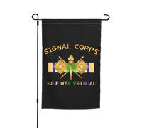 Drapeaux De Jardin Ancien Combattant Du Corps Des Transmissions De La Guerre Du Golfe Bannières Extérieure Imperméabiliser Drapeaus Décoratif Decoration Drapeau Fierté Pour Défilé Fête 30X45CM
