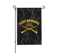 Drapeaux De Jardin Anciens Élèves De L'Infanterie De L'Armée Américaine À Fort Benning Bannière Jardins Durable Bannières Extérieure Decoration Drapeaus Décoratif Pour Balcon Défilé Fête 30X45CM