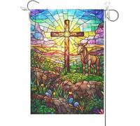 Drapeaux De Jardin Âne Drôle Pâques Religieux Chrétien Bannière Jardins Imperméabiliser Drapeau Fierté Couleurs Vives Drapeaus Décoratif Pour Balcon Célébrations Défilé 30X45CM