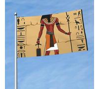 Drapeaux De Jardin Antiquités Égyptiennes Anciennes Drapeau Extérieur Toutes Les Saisons Pelouse Drapeaux Pour Célébrations Balcon Fête Ferme 90X150 CM