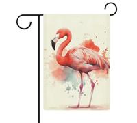 Drapeaux de jardin aquarelle flamant rose 30,5 x 45,7 cm double face drapeau extérieur drapeau d'été drapeau floral bienvenue drapeaux de jardin saisonniers décorations de vacances