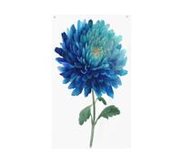 Drapeaux de jardin aquarelle fleur bleue, 9,5 x 1,5 m, bannière de vœux avec œillets, décoration d'intérieur ou d'extérieur