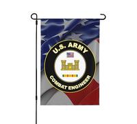 Drapeaux De Jardin Armée Américaine Mos 12B Combat Engineer Vietnam Service Combat Veteran Bannière Jardins Imperméabiliser Bannières Extérieure Couleurs Vives Drapeaus Décoratif Pour 30X45CM