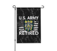 Drapeaux De Jardin Armée Américaine, Retraité Du 12E Groupe Des Forces Spéciales Drapeau Fierté Imperméabiliser Bannière Jardins Decoration Drapeaus Décoratif Pour Festivals Défilé 30X45CM