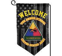 Drapeaux De Jardin Armée L'École Des Blindés Sharp Corner Décorations Pelouse Drapeaux Premium Drapeau Extérieur Pour Balcon Fête Jardinage 30X45Cm