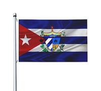 Drapeaux De Jardin Armoiries De Cuba Bannière Jardins Durable Bannières Extérieure Résistant Drapeaus Décoratif Pour Fête Festivals Défilé 90X152CM